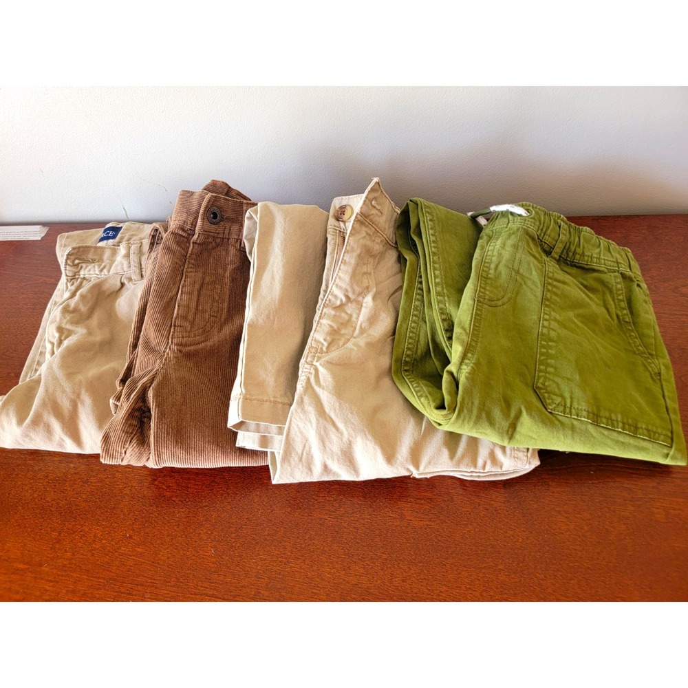 Boy lot 4 pc pants Cargo Corduroy Dip Crewcuts 8 10 Baggy Straight Jogger Cargo